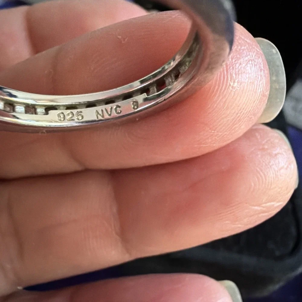 NVC Sterling Silver 925 CZ Infiniti Band Ring Size 7.5